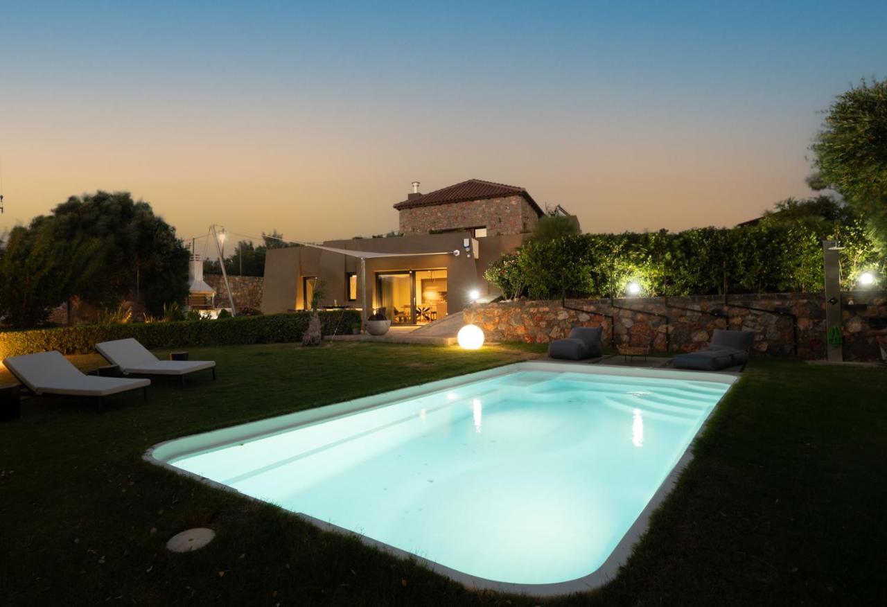 Lithari Luxury Villa With Private Pool, Your Perfect Retreat, Crete Ágios Nikólaos Eksteriør bilde