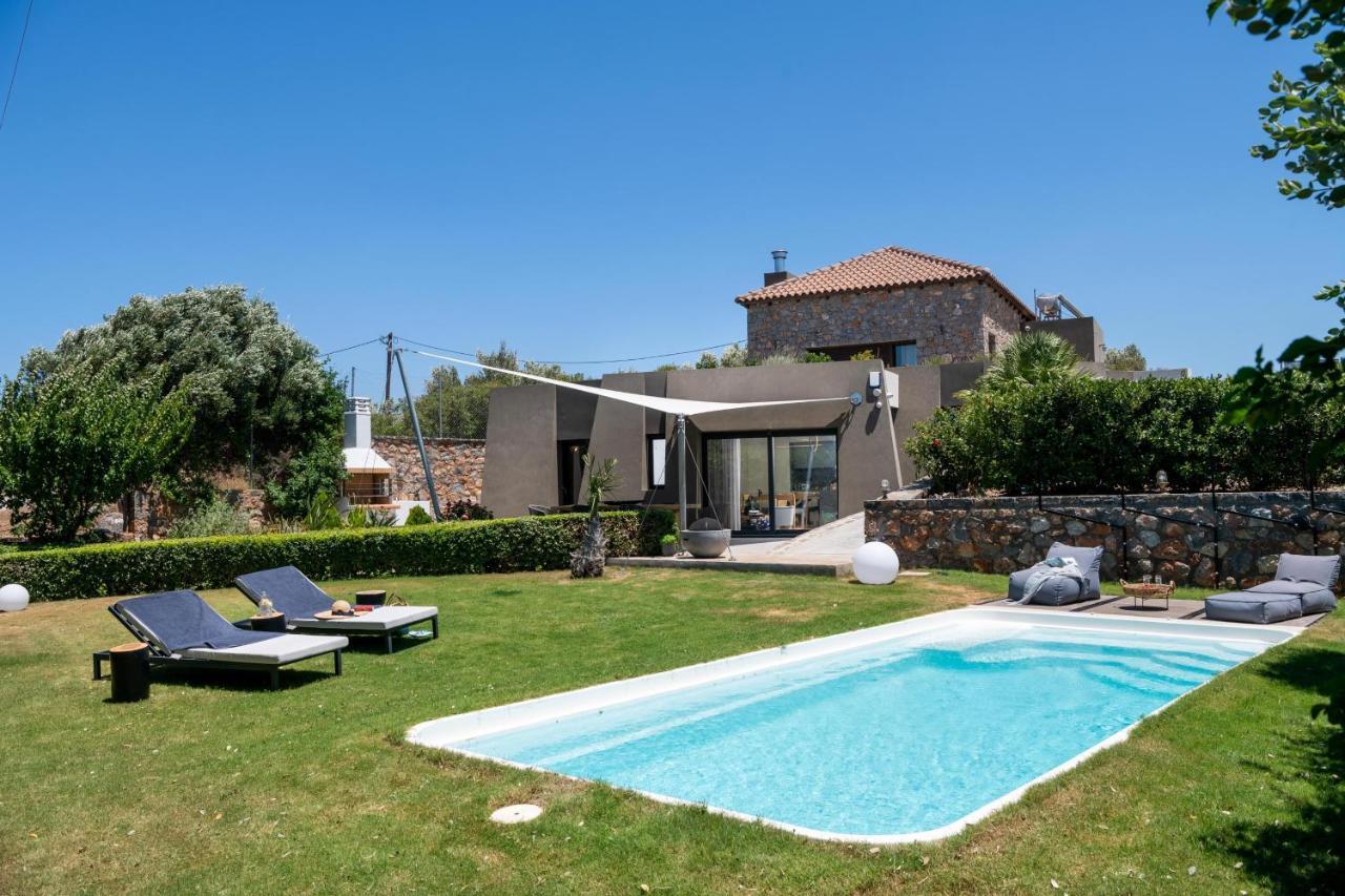 Lithari Luxury Villa With Private Pool, Your Perfect Retreat, Crete Ágios Nikólaos Eksteriør bilde