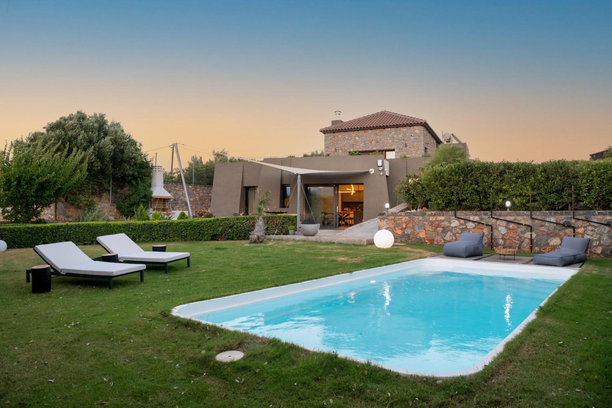 Lithari Luxury Villa With Private Pool, Your Perfect Retreat, Crete Ágios Nikólaos Eksteriør bilde